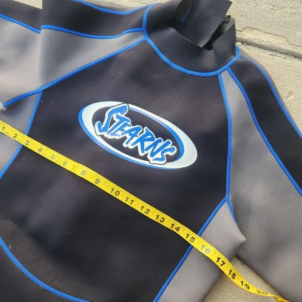Men's Team Stearns Watersports Shorty Wetsuit Black/Gray Size L 2mm‎ Inseam 9